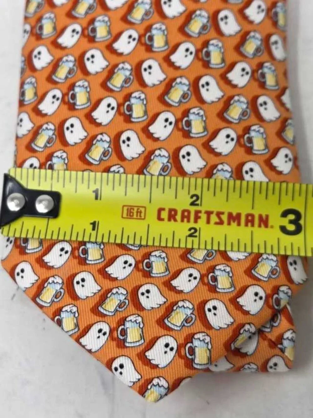New Vineyard Vines Halloween Boos & Brews beer drinking ghosts orange tie